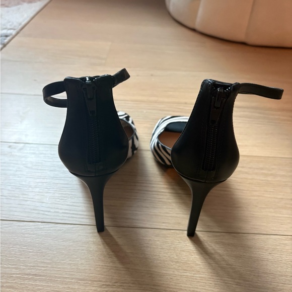 Zebra Ankle-Strap Heels - Picture 3 of 5